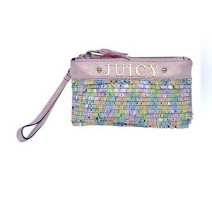 Vintage Juicy Couture Pastel Multicolor Sequin Wristlet